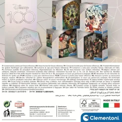 Puzzle 1000 pièces : Disney 100 ans : The Avengers - Clementoni
