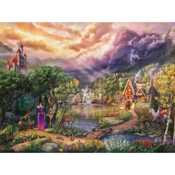 Puzzle 1000 pièces : Disney : Blanche Neige et la Reine, Thomas Kinkade - Schmidt