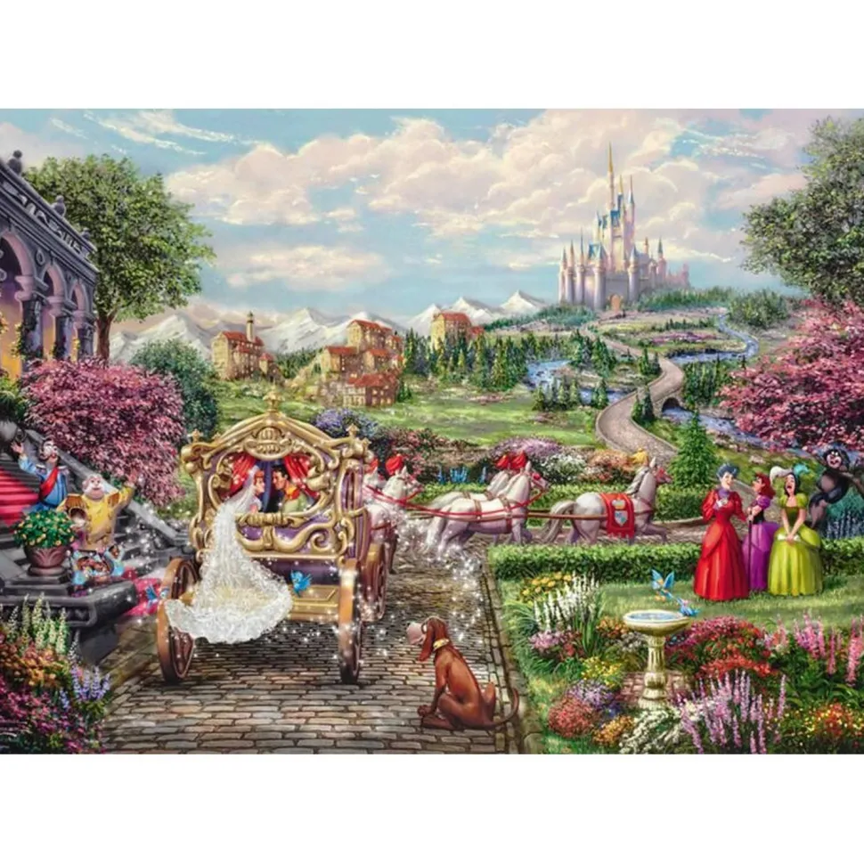 Puzzle 1000 pièces : Disney - Cendrillon Happily Ever After - Thomas Kinkade - Schmidt