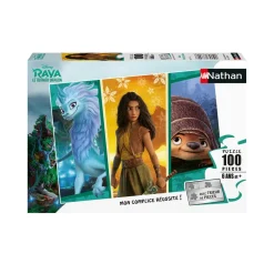 Puzzle 100 pièces : Disney : Raya et le dernier dragon - Raya l'aventurière - Nathan