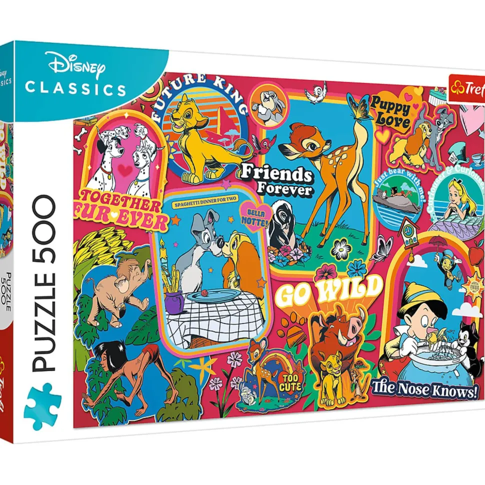 Puzzle 500 pièces : Disney au fil des ans - Trefl
