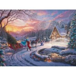 Puzzle 1000 pièces : Disney, Cendrillon Ramener à la maison pour Noël - Schmidt