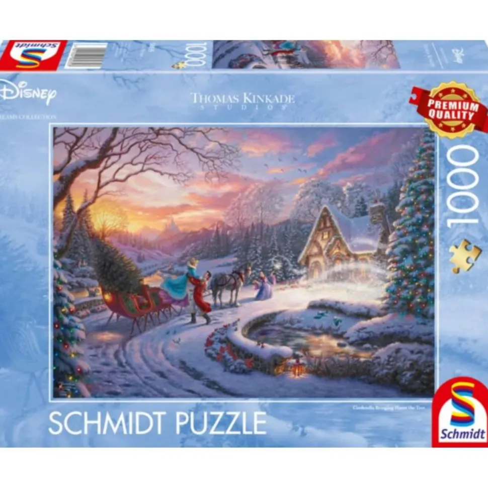 Puzzle 1000 pièces : Disney, Cendrillon Ramener à la maison pour Noël - Schmidt