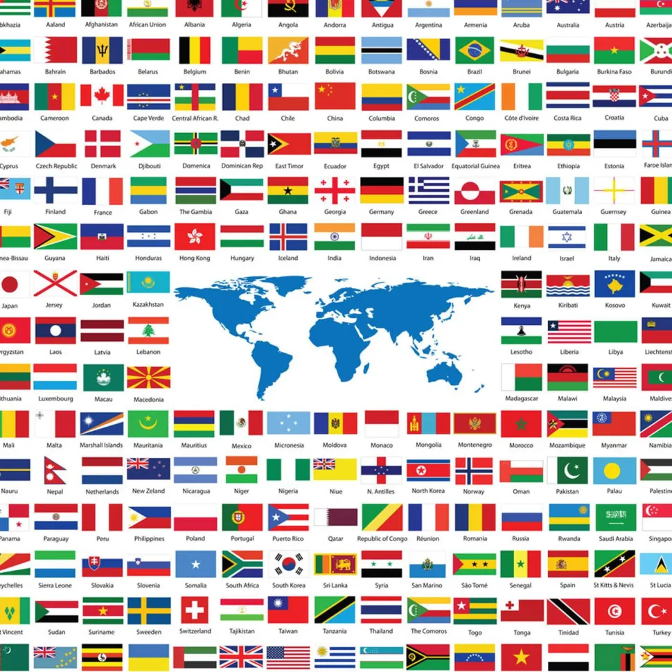 Puzzle 1023 pièces : Drapeaux - Yazz puzzle