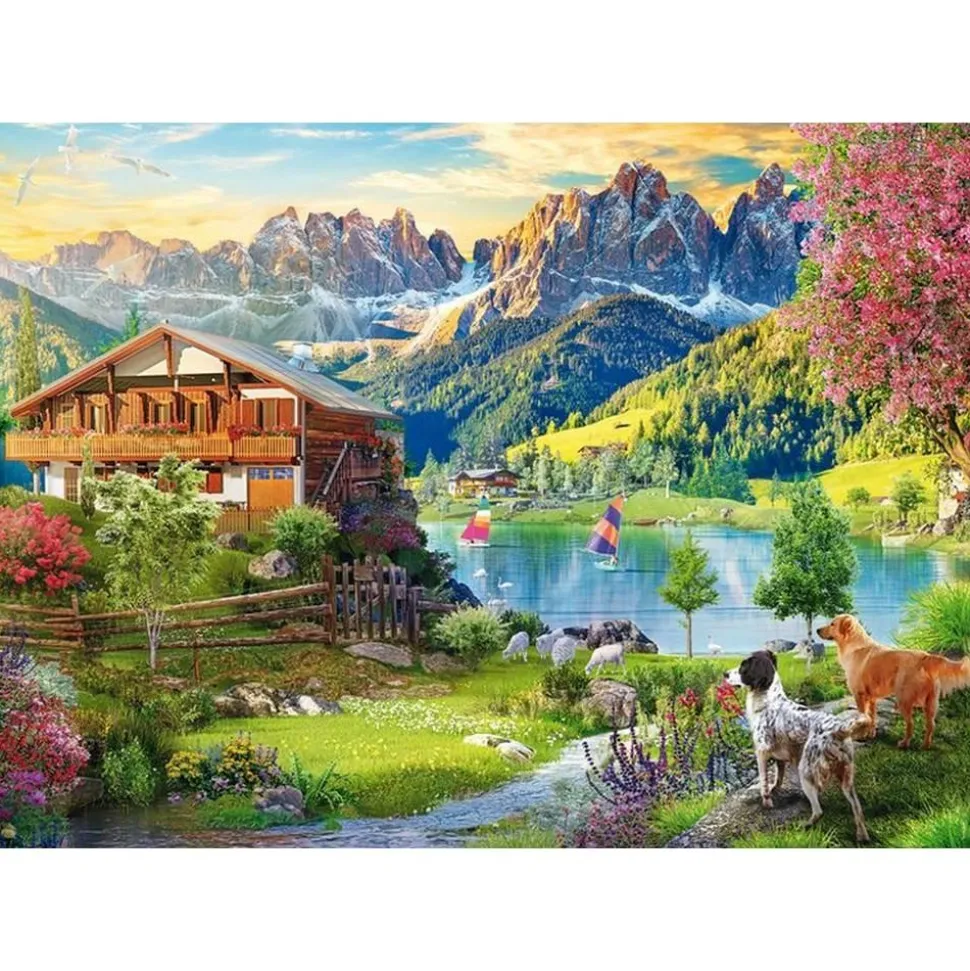 Puzzle 1000 pièces : Détente dans les Dolomites - Schmidt