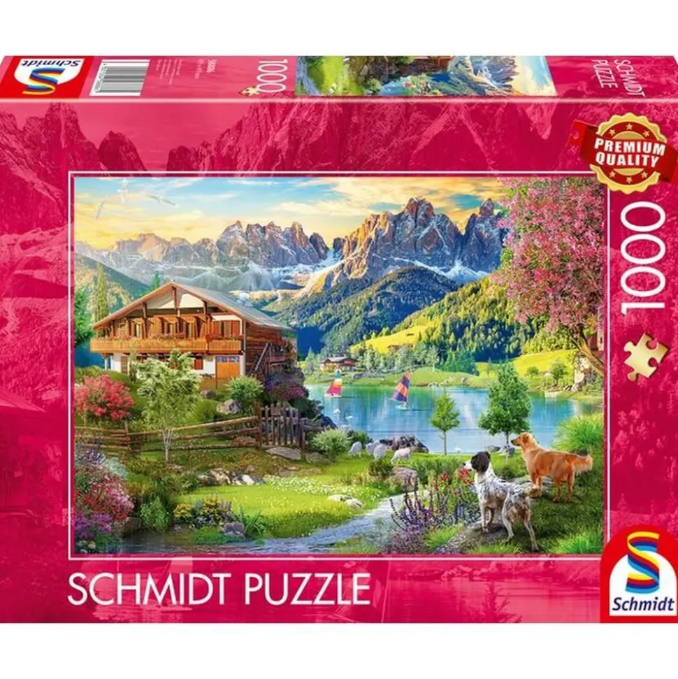 Puzzle 1000 pièces : Détente dans les Dolomites - Schmidt