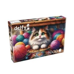 Puzzle 1000 pièces : DU FUZZ PARMI LES FILS - JaCaRou