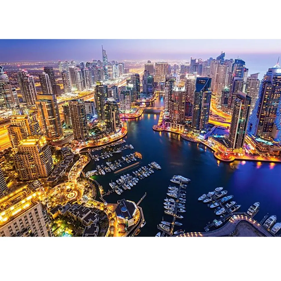 Puzzle 1000 pièces : Dubai de nuit - Castorland