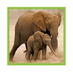 Puzzle 100 pièces : Eléphants - WWF