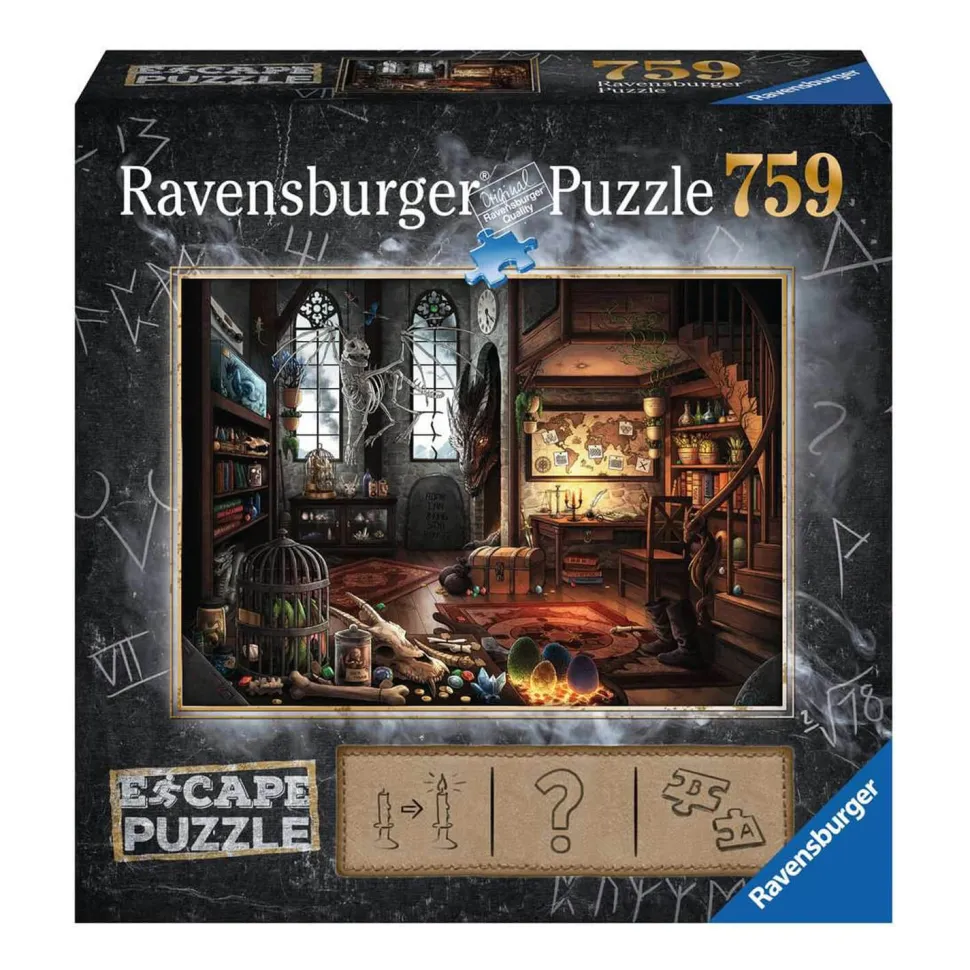 Puzzle 759 pièces : Escape Puzzle : L'antre du dragon - Ravensburger
