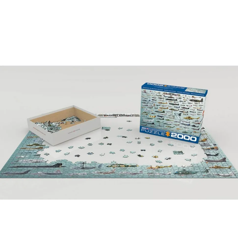 Puzzle 2000 pièces : Evolution of Military Aircraft - Eurographics