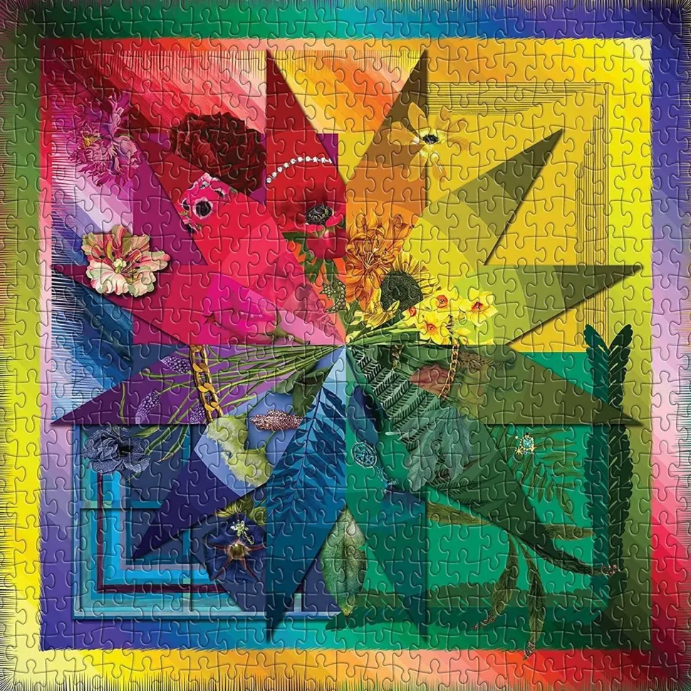 Puzzle 500 pièces 2 faces : Christian Lacroix Botanic Rainbow - Galison