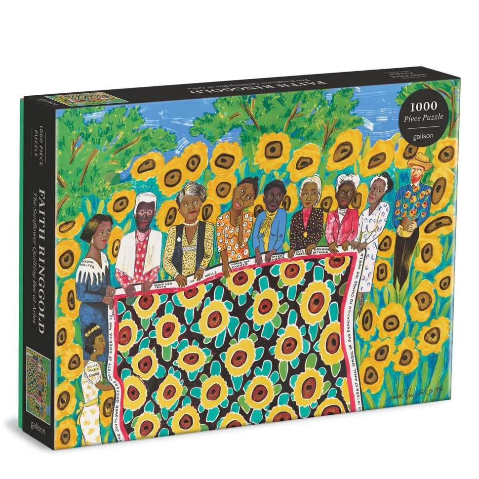 Puzzle 1000 pièces : Faith Ringgold, L'Abeille Tournesol Quilting à Arles - Galison