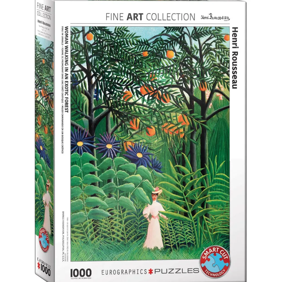 Puzzle 1000 pièces : Femme marchant dans une forêt exotique, Henri Rousseau - Eurographics