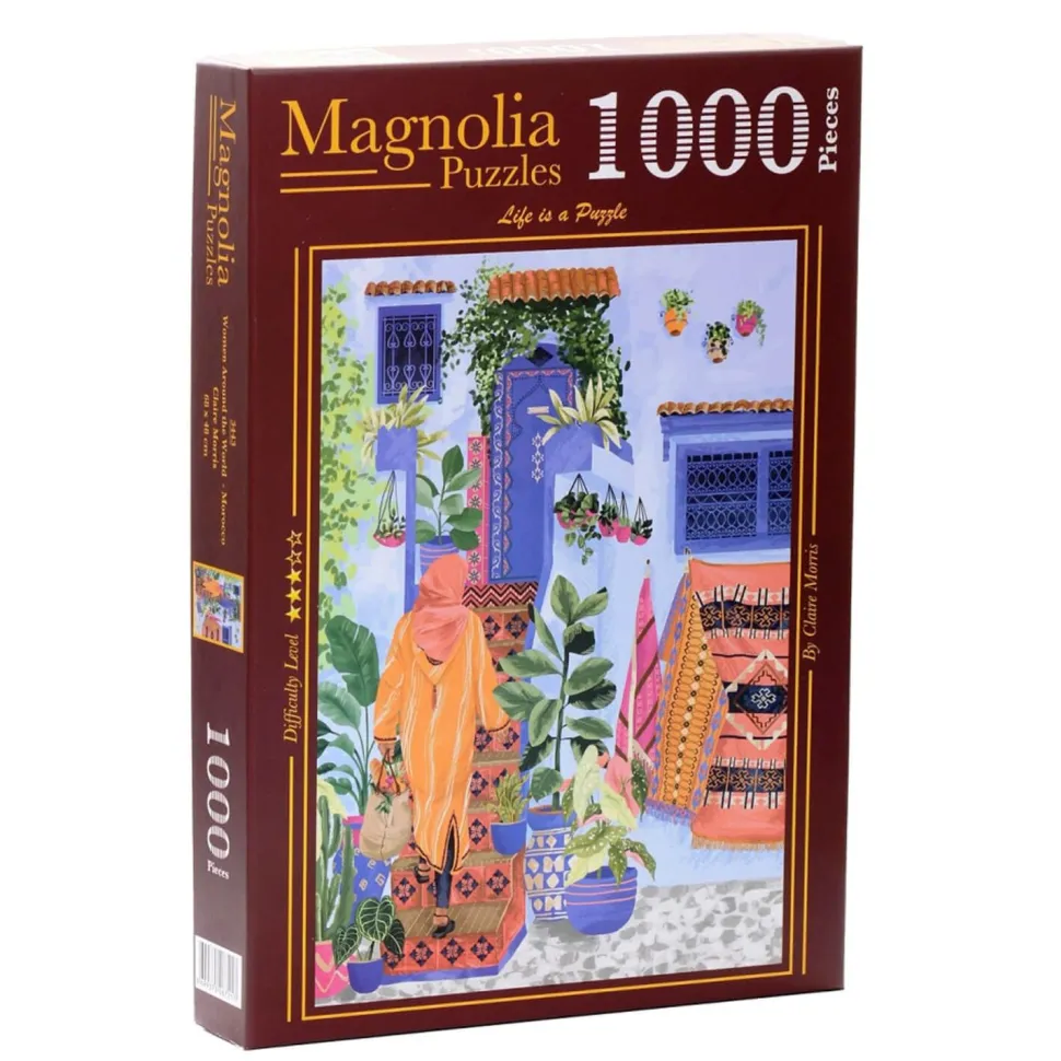 Puzzle 1000 pièces : Femmes Autour du Monde - Maroc - Claire Morris - Edition Spéciale - Magnolia