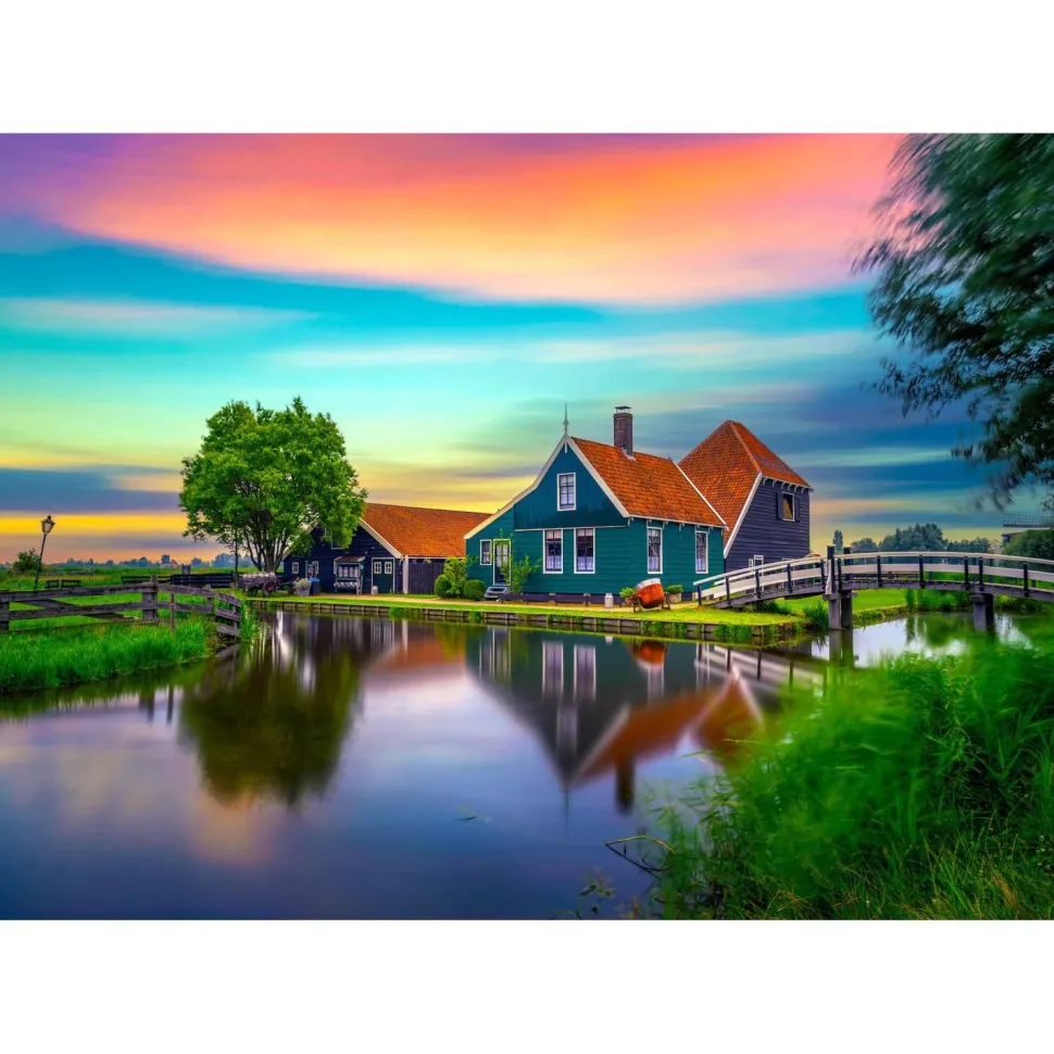 Puzzle 1000 Pièces : Ferme aux Pays-Bas - EnjoyPuzzle