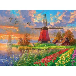 Puzzle 1000 pièces : Ferme de Tulipes - Ks Games