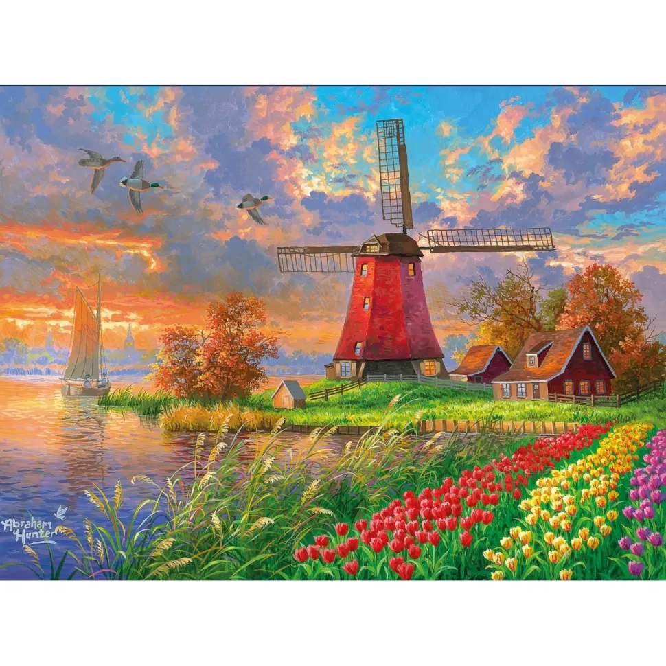 Puzzle 1000 pièces : Ferme de Tulipes - Ks Games
