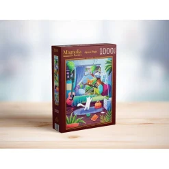 Puzzle 1000 Pièces : Fille & Chats - Magnolia