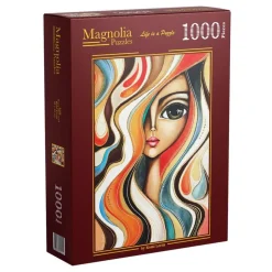 Puzzle 1000 pièces : Fille aux cheveux ondulés - Magnolia