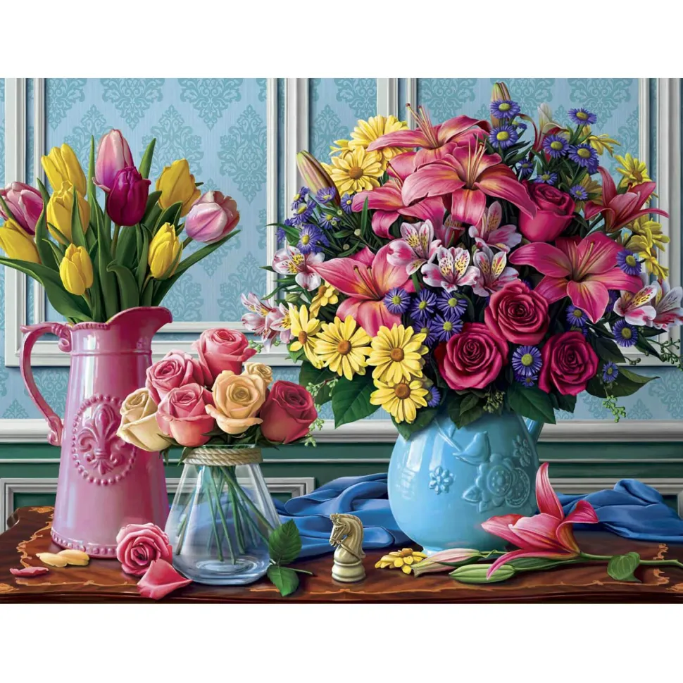 Puzzle 1000 pièces : Fleurs dans des vases - Anatolian