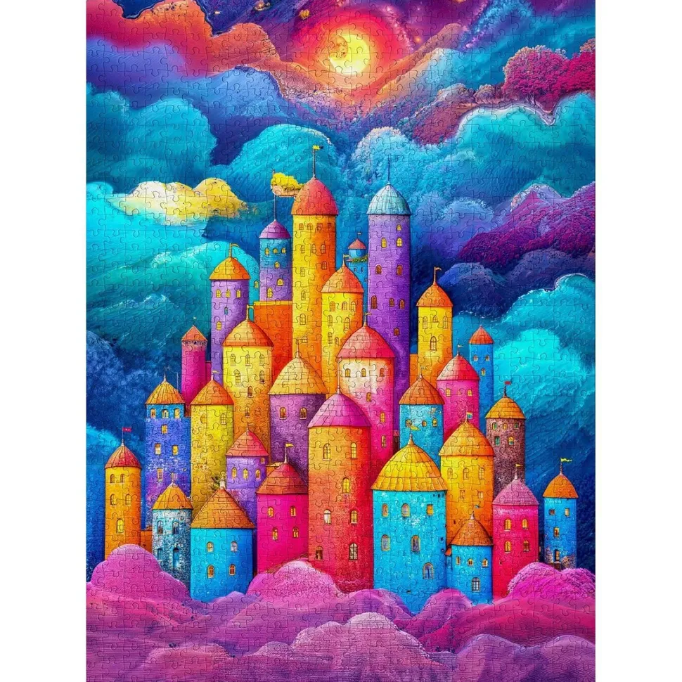 Puzzle 1000 pièces : Forteresse des Nuages - EnjoyPuzzle
