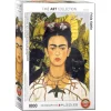 Puzzle 1000 pièces : Frida Kahlo : Autoportait avec collier d'épines et colibri - Eurographics