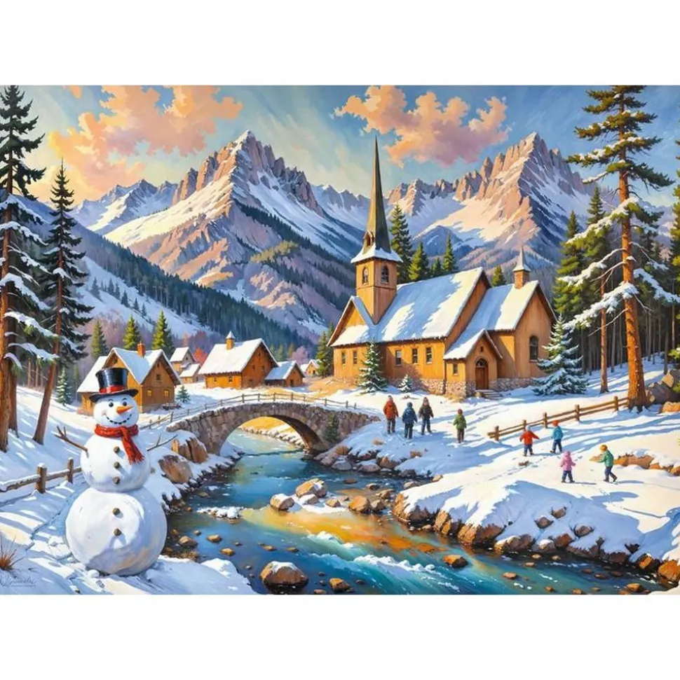 Puzzle 1000 pièces : Féérie hivernale - CherryPazzi