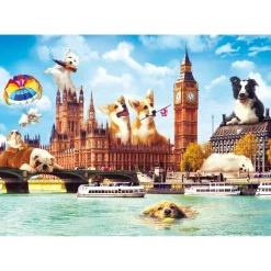 Puzzle 1000 pièces : Funny Cities : Chiens à Londres - Trefl