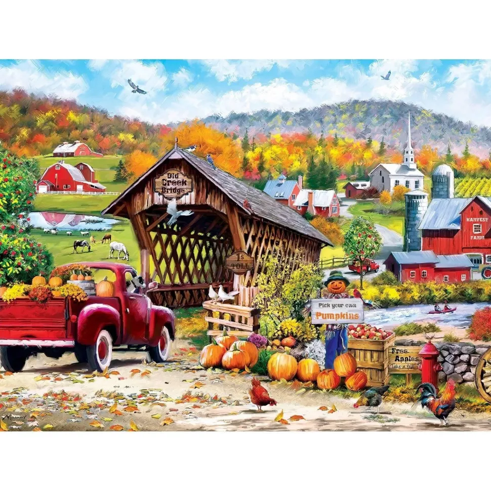 Puzzle 1000 pièces : Galerie d'art - Pont du vieux ruisseau - Master Pieces