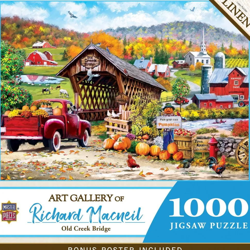 Puzzle 1000 pièces : Galerie d'art - Pont du vieux ruisseau - Master Pieces