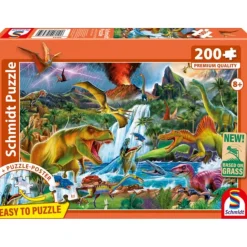 Puzzle 200 pièces : Géants préhistoriques fascinants - Schmidt