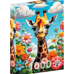 Puzzle 1000 Pièces : Girafe mignonne - EnjoyPuzzle