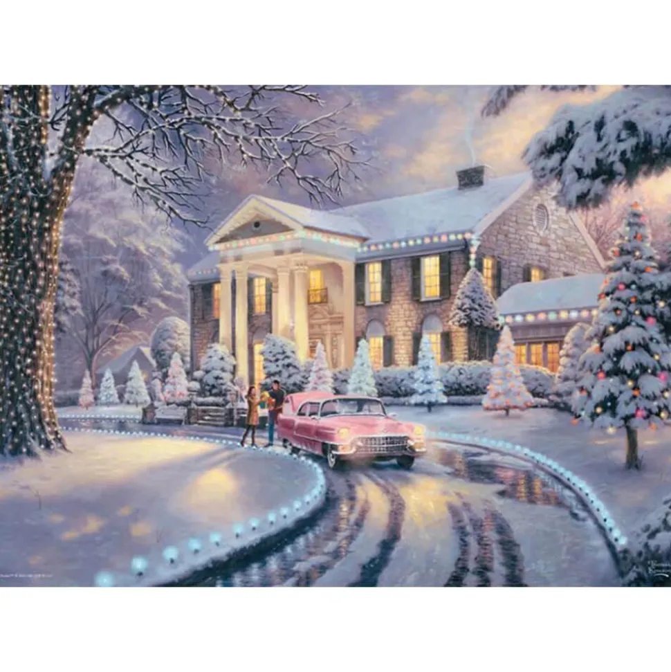 Puzzle 1000 pièces : Graceland® Noël, Thomas Kinkade - Schmidt
