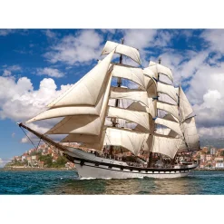 Puzzle 500 pièces : Grand voilier quittant le port - Castorland