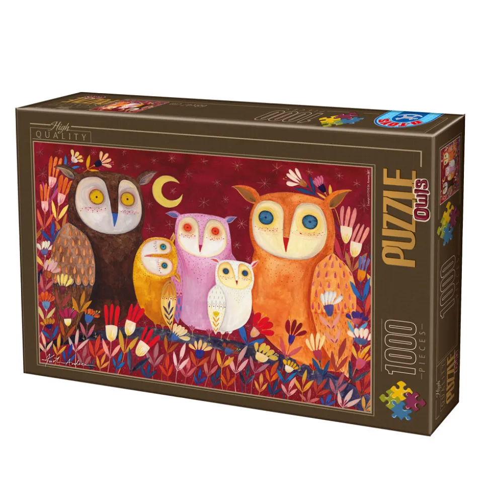 Puzzle 1000 pièces : Hiboux - DToys