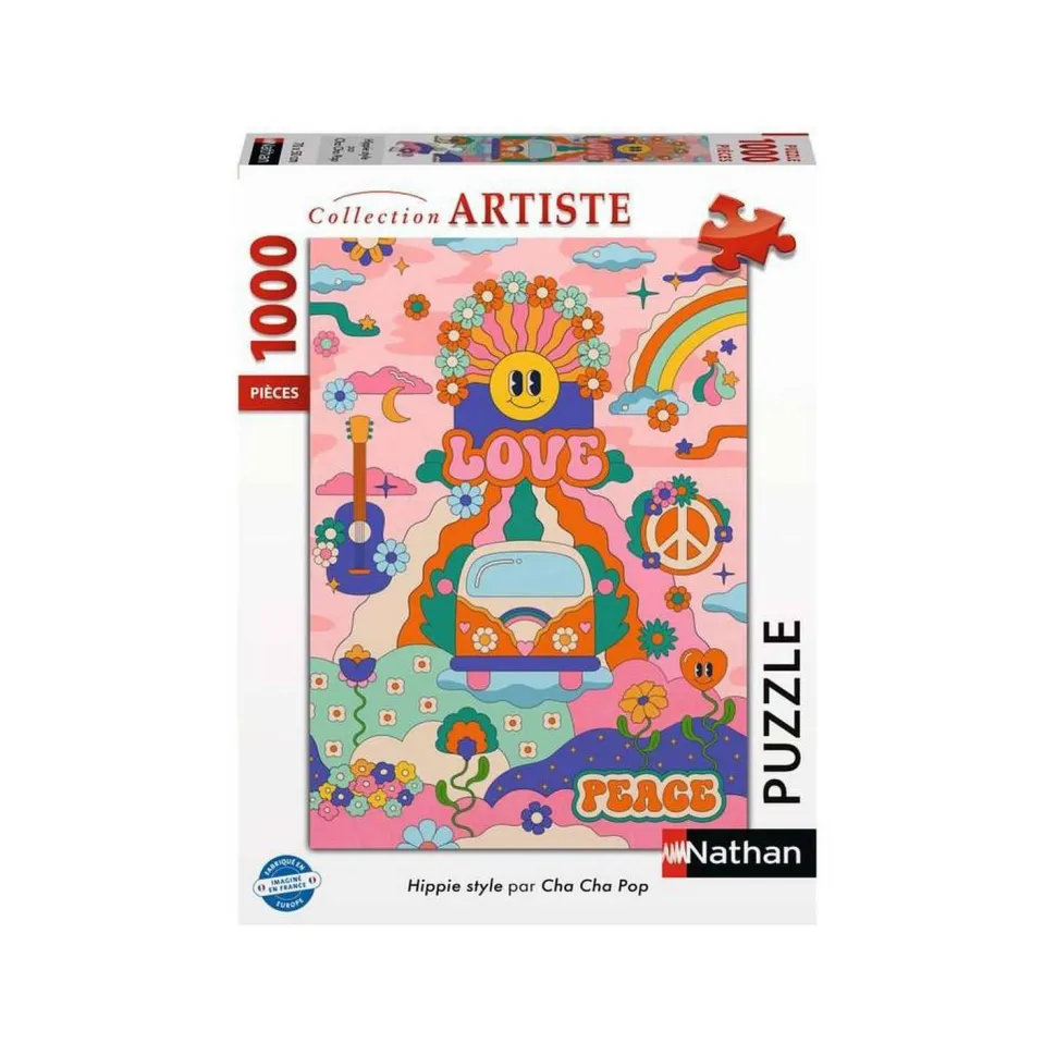 Puzzle 1000 pièces : Hippie style - Cha cha Pop - Nathan