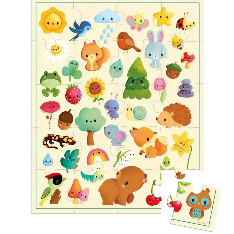 Puzzle 20 pièces : Imagier de la nature - Janod