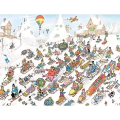 Puzzle 2000 pièces : Jan Van Haasteren : Descente effrenée à la montagne - Jumbo