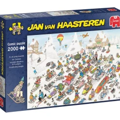 Puzzle 2000 pièces : Jan Van Haasteren : Descente effrenée à la montagne - Jumbo