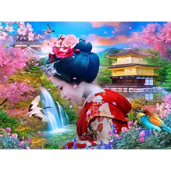 Puzzle 1000 Pièces : Jardin de Geisha - EnjoyPuzzle