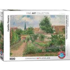 Puzzle 1000 pièces : Jardin des légumes ciel couvert à Eragny, Camille Pissaro - Eurographics