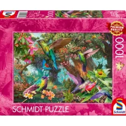 Puzzle 1000 pièces : Jeu de couleurs du colibri - Schmidt