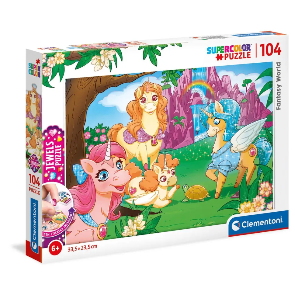 Puzzle 104 pièces : Jewels : Monde fantastique - Clementoni