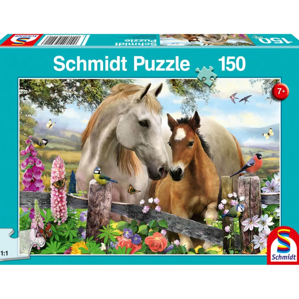 Puzzle 150 pièces : Jument et poulain - Schmidt