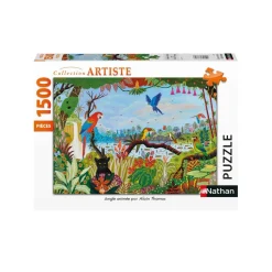 Puzzle 1500 pièces : Jungle animée - Nathan