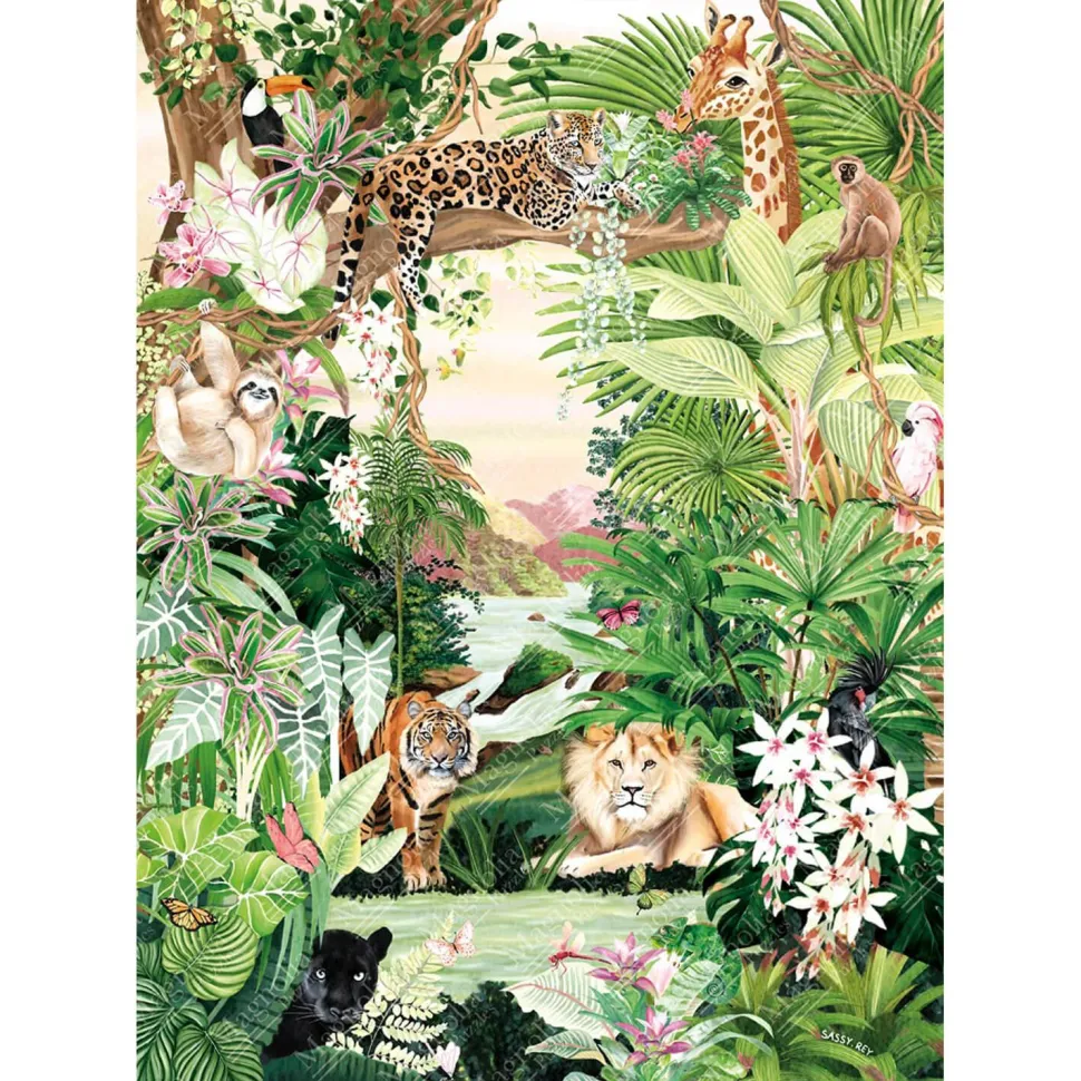 Puzzle 1000 pièces : Jungle Oasis - Édition Spéciale Sarah Reyes - Magnolia