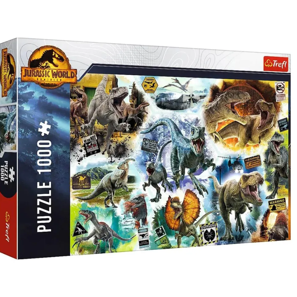 Puzzle 1000 pièces : Jurassic World : Sur la piste des dinosaures - Trefl
