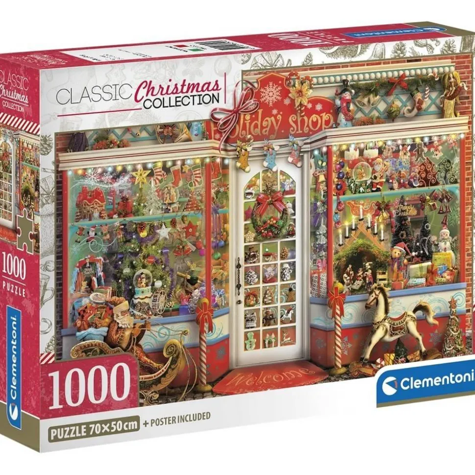 Puzzle 1000 pièces : La boutique des Fêtes - Clementoni