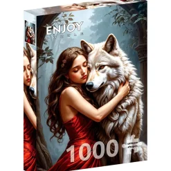Puzzle 1000 Pièces : La Dame et le Loup - EnjoyPuzzle